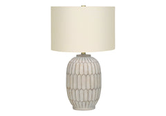Lighting, 24"h, Table Lamp, Cream Resin, Ivory / Cream Shade, Transitional