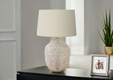 Lighting, 26"h, Table Lamp, Cream Ceramic, Ivory / Cream Shade, Transitional