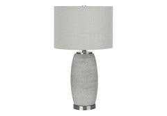Lighting, 25"h, Table Lamp, Grey Ceramic, Grey Shade, Modern