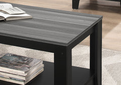 Table Set, 3pcs Set, Coffee, End, Side, Accent, Living Room, Black And Grey Laminate, Transitional