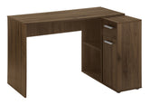 Computer Desk, Home Office, Corner, Storage Drawers, 46"l, L Shape, Work, Laptop, Walnut Laminate, Contemporary, Modern
