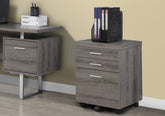 File Cabinet, Rolling Mobile, Storage Drawers, Printer Stand, Office, Work, Brown Laminate, Contemporary, Modern