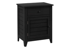 Accent Table, Nightstand, Storage Drawer, End, Side Table, Bedroom, Lamp, Storage, Black Veneer, Transitional