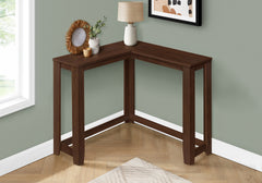 Accent Table, Console, Entryway, Narrow, Corner, Living Room, Bedroom, Brown Laminate, Contemporary, Modern