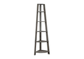 Bookshelf, Bookcase, Etagere, Corner, 5 Tier, 72"h, Office, Bedroom, Brown Laminate, Contemporary, Modern
