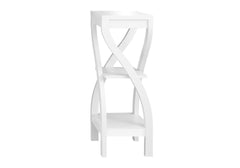 Accent Table, Side, End, Plant Stand, Square, Living Room, Bedroom, White Laminate, Contemporary, Modern
