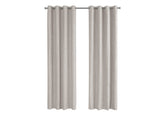 Curtain Panel, 2pcs Set, 54"w X 95"l, Room Darkening, Grommet, Living Room, Bedroom, Kitchen, Beige Micro Suede, Contemporary, Modern