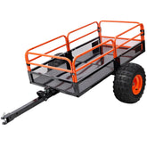 Heavy-Duty Tow-Behind Dump Cart 1500 lbs Load Capacity for ATV UTV Lawn Mower Tractor Yard Garden Farm Hauling