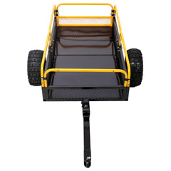 Heavy-Duty Tow-Behind Dump Cart 1000 lbs Load Capacity for ATV UTV Lawn Mower Tractor Yard Garden Farm Hauling