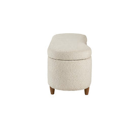 Boucle Flip Top Storage Bench Cream See below