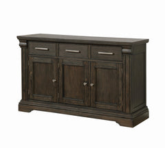 Contemporary Espresso 1pc Server Solidwood Functional Storage Drawers Server Dining Room Furniture