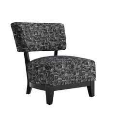 Black Finish 1pc Accent Chair Armless Design And Angled design Tapered Legs Primary Living Room