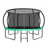12FT Recreational Kids Trampoline with Safety Enclosure Net & Ladder and flag parts ,Outdoor Recreational Trampolines