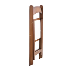 Upholstered folding chair, space saving, easy to carry, 4PCS, Walnut shelf+Beige cushion,Dining room