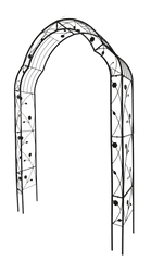 Metal Garden Arch Assemble Freely with 8 Styles Garden Arbor Trellis Climbing Plants Support Rose Arch Black