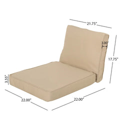 HONOLULU CLUB CHAIR CUSHION SET, BACK CUSHION AND SEAT CUSHION, TAN, SET OF 1, (52918.00 CUSHION SET)
