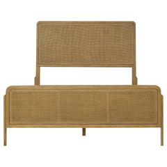 Stevie Sand Wash and Natural Cane Eastern King Panel Bed