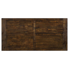 Guster Rustic Golden Brown Rectangular Dining Table