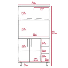 3-Shelf Pantry Cabinet Wenge
