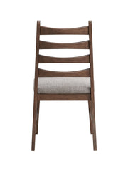 Mayah Gray Linen & Walnut Finish Side Chair (Set of 2)