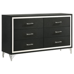 Malcolm Black 6-drawer Dresser Cabinet
