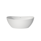 Acrylic Free Standing Tubs 60"-Luxury Spacious, Modern Deep Soaking Bath-tubs,White