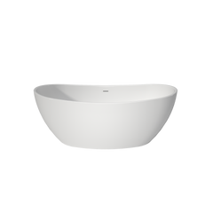 Acrylic Free Standing Tubs 60"-Luxury Spacious, Modern Deep Soaking Bath-tubs,White