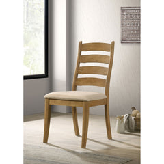 Sammy Brown Oak Wood Dining Side Chair (Set of 2)