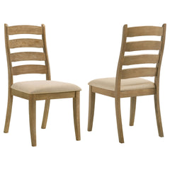 Sammy Brown Oak Wood Dining Side Chair (Set of 2)