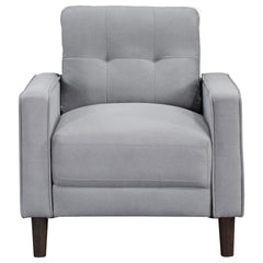 Harvey Grey Upholstered Tufted Accent Chair