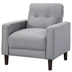 Harvey Grey Upholstered Tufted Accent Chair