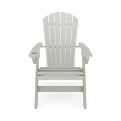 Dark Gray Adirondack Chair – Sturdy HDPE Poly Lumber for Poolside, Patio, and Garden Relaxation