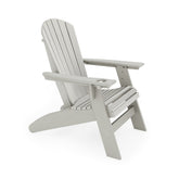 Dark Gray Adirondack Chair – Sturdy HDPE Poly Lumber for Poolside, Patio, and Garden Relaxation