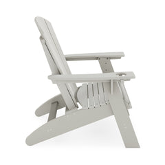 Dark Gray Adirondack Chair – Sturdy HDPE Poly Lumber for Poolside, Patio, and Garden Relaxation