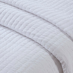2 Piece Quilt Set White Twin/Twin XL