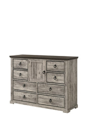 1pc Contemporary Rustic Gray Two-Tone Finish Dresser Metal Pull Knobs Wooden Bedroom Furniture