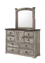 1pc Contemporary Rustic Gray Two-Tone Finish Dresser Metal Pull Knobs Wooden Bedroom Furniture