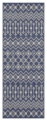 Sunshine GC_HAR2019 Blue 2 ft. 7 in. x 7 ft. 3 in. Indoor/Outdoor Area Rug