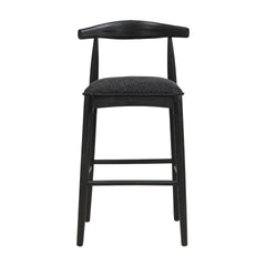 BAR STOOL IN BLACK FABRIC (SET OF 2)
