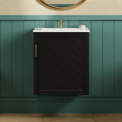 20" Wall Mounted Bathroom Cabinet with Side Cabinet Combo, Bathroom Cabinet with Soft-Closing Door, Modern Bathroom Vanity with Sink