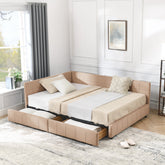 Full Size Storage Upholstered Tufted Bed Frame, Sofa Bed Frame with Comfortable Backrest and Armrests, Full Size Bed for Bedroom, Living Room,Velvet, PINK(80.5''*59''*29.5'')