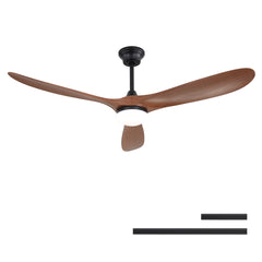 60 Inch Ceiling Fan with Lights 2 Downrods, 3 ABS Fan Blades, High CFM Quiet Energy Efficient DC Motor, Smart App & Remote Control