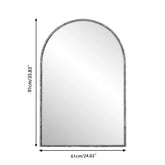 Arched Mirror,Wall Mirror for Bathroom,Vanity Mirror or Wall Decor Arch Mirror for LivingRoom Bedroom Entryway,Silver