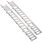 Aluminum Ramp 1,400 LBS/Pair, For Motorcycle/Lawn Mower/ATV Ramp and Tailgate Extender Combo 2 in 1, Multi purpose use, Silver color