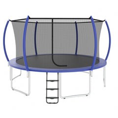 UB 14FT trampoline inner safetynet with powder coating-Blue--Pumpkin-A+B