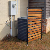 Air Conditioner Fence, 60in H x 38in W (1-Panel),Wood Fence Panels Trash Can Fences with Metal Stakes,Outdoor Freestanding Trash Can Fence