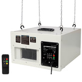 Remote-Controlled Air Filtration System,3 Positions Adjust(300/350/400 CFM),120V 60Hz,for Woodworking for Shop Garage,ETL certificate,White Color