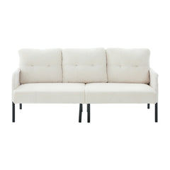 UNITED WE WIN Oversized Loveseat, Modern & Plush Double-seater Sofa, Corduroy Upholstered Couch, Cozy Bedroom Sofa with Metal Legs & Side Pockets, Ideal for Living Room, Bedroom, Dorm, Apartment