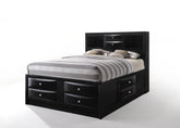 Ireland Black Finish Full Bed W/Storage