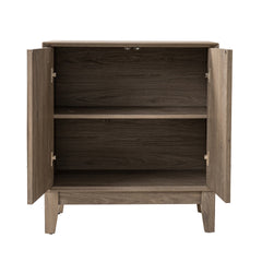 Sideboard Buffet,Mid Century Modern Storage Cabinet with Doors and Shelves, Boho Style Wooden Buffet Cabinet for Living Room